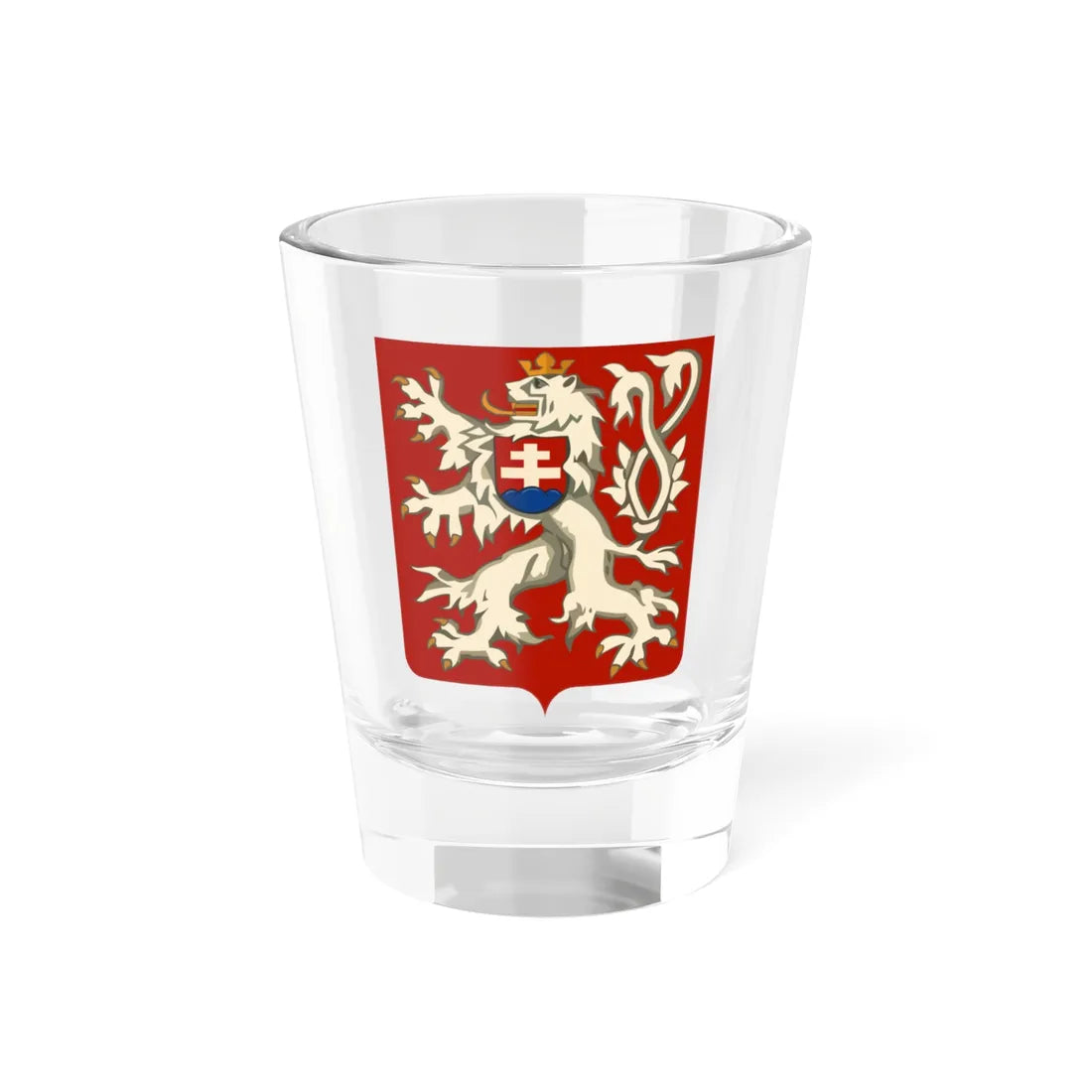 Lesser coat of arms of Czechoslovakia (Slovakia) (Coat of Arms) Shot Glass 1.5oz 1.5oz - Go Mug Yourself