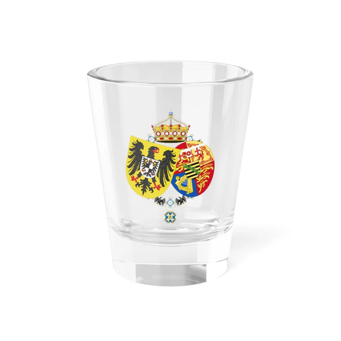 Lesser Coat of Arms of Empress Victoria (Germany) (Coat of Arms) Shot Glass 1.5oz 1.5oz - Go Mug Yourself