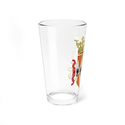 Lesser Coat of Arms of Ferdinand II of Aragon Both Sicilies and Count of Barcelona 1504-1516 (Spain) (Coat of Arms) Pint Glass 16oz - Go Mug Yourself