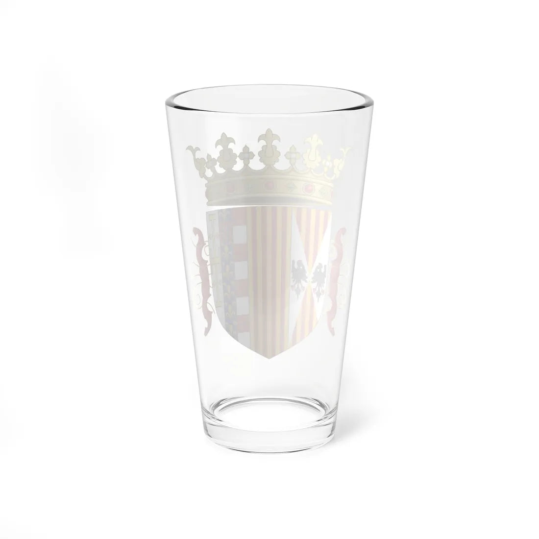 Lesser Coat of Arms of Ferdinand II of Aragon Both Sicilies and Count of Barcelona 1504-1516 (Spain) (Coat of Arms) Pint Glass 16oz - Go Mug Yourself