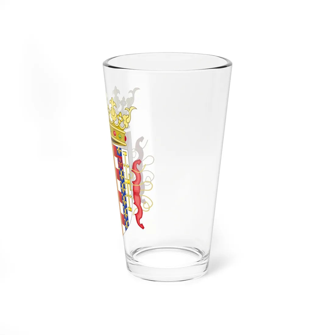 Lesser Coat of Arms of Ferdinand II of Aragon Both Sicilies and Count of Barcelona 1504-1516 (Spain) (Coat of Arms) Pint Glass 16oz - Go Mug Yourself