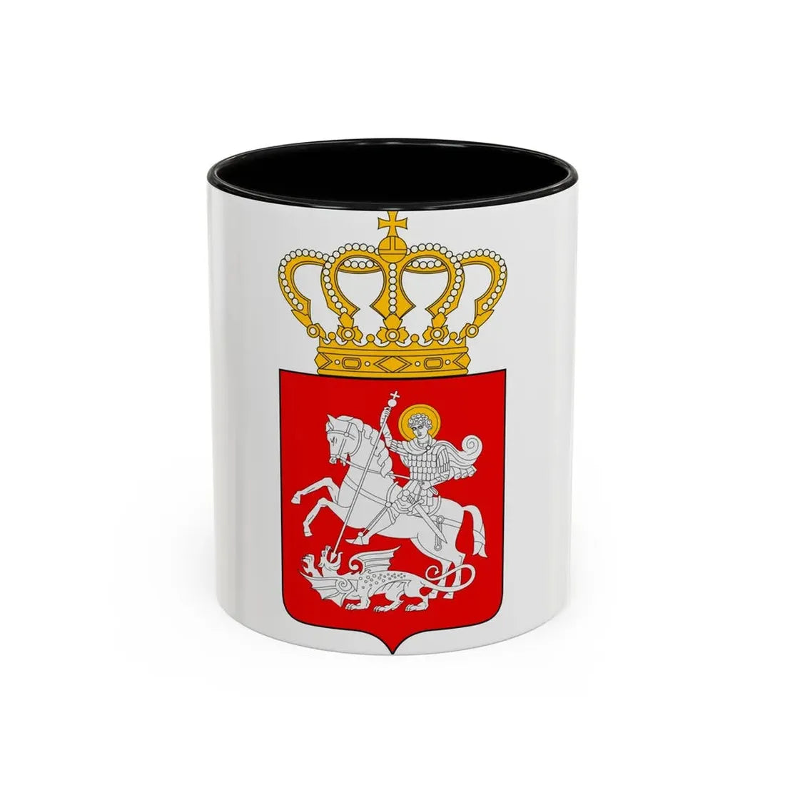 Lesser coat of arms of Georgia - Accent Coffee Mug 11oz Black - Go Mug Yourself