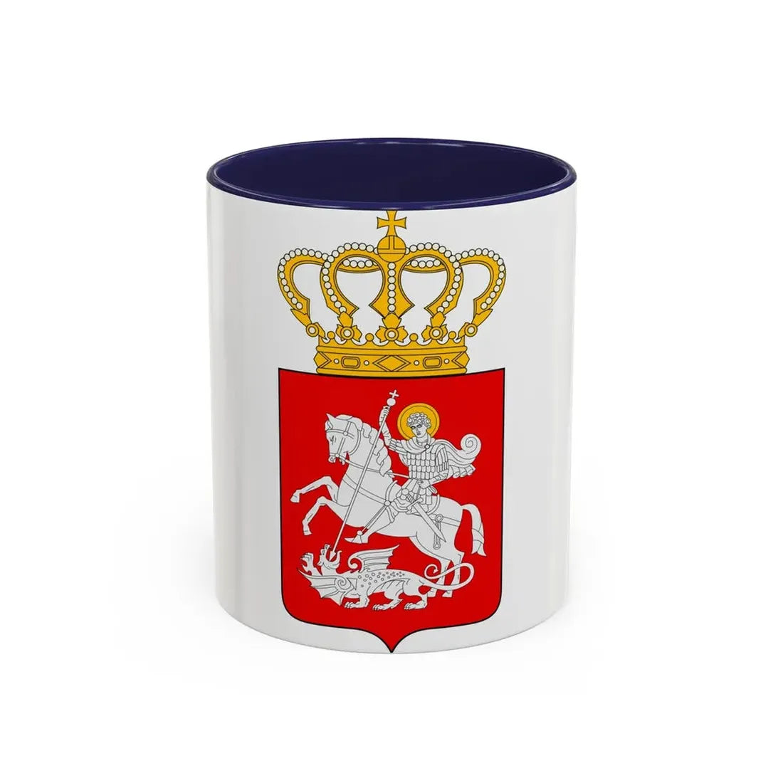 Lesser coat of arms of Georgia - Accent Coffee Mug 11oz Navy - Go Mug Yourself