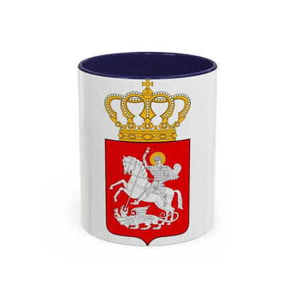 Lesser coat of arms of Georgia - Accent Coffee Mug 11oz Navy - Go Mug Yourself