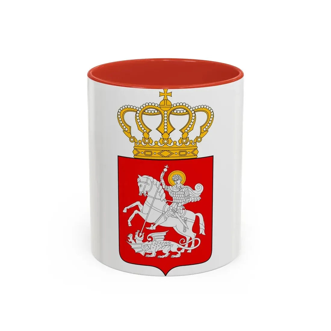 Lesser coat of arms of Georgia - Accent Coffee Mug 11oz Red - Go Mug Yourself