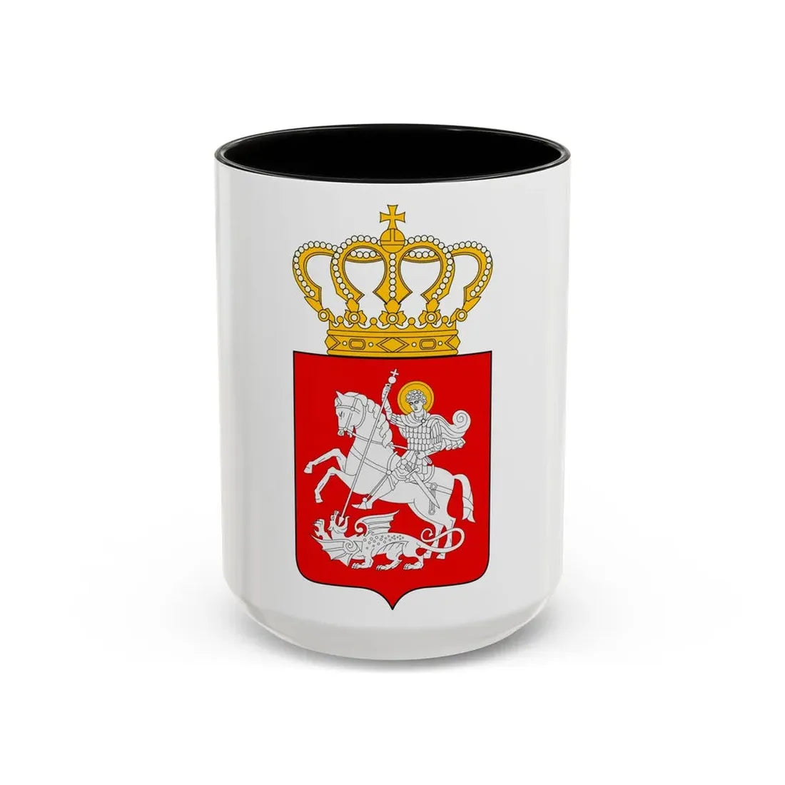 Lesser coat of arms of Georgia - Accent Coffee Mug 15oz Black - Go Mug Yourself