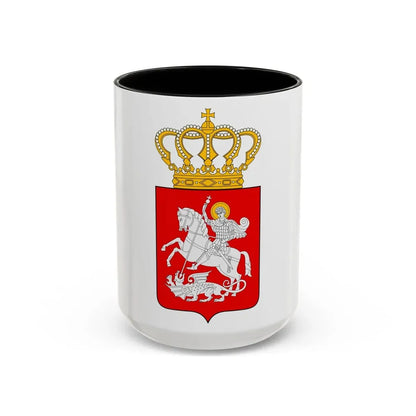 Lesser coat of arms of Georgia - Accent Coffee Mug 15oz Black - Go Mug Yourself