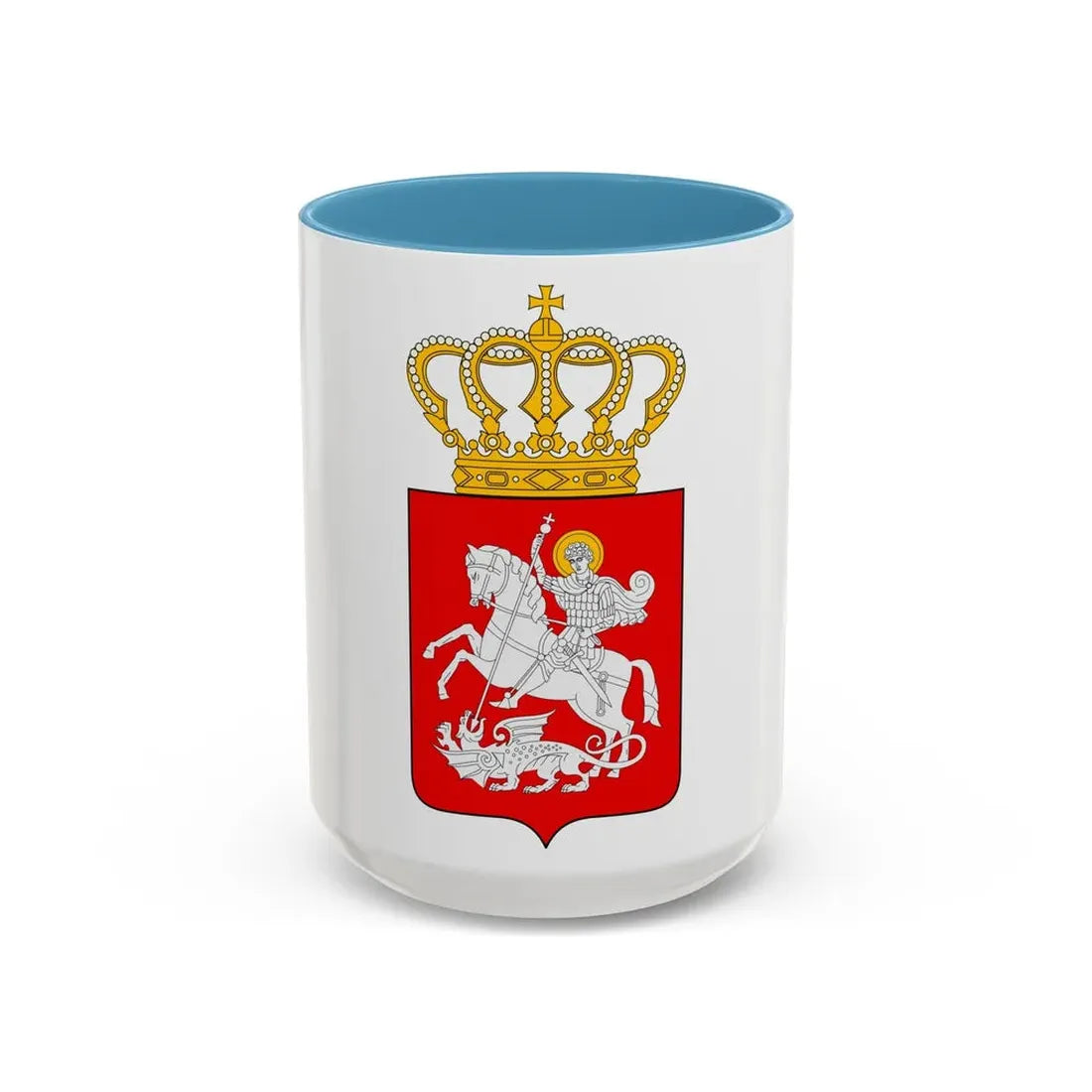 Lesser coat of arms of Georgia - Accent Coffee Mug 15oz Light Blue - Go Mug Yourself