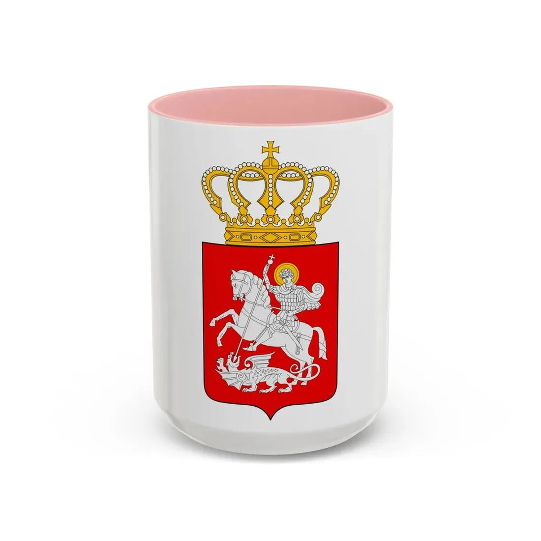 Lesser coat of arms of Georgia - Accent Coffee Mug 15oz Pink - Go Mug Yourself
