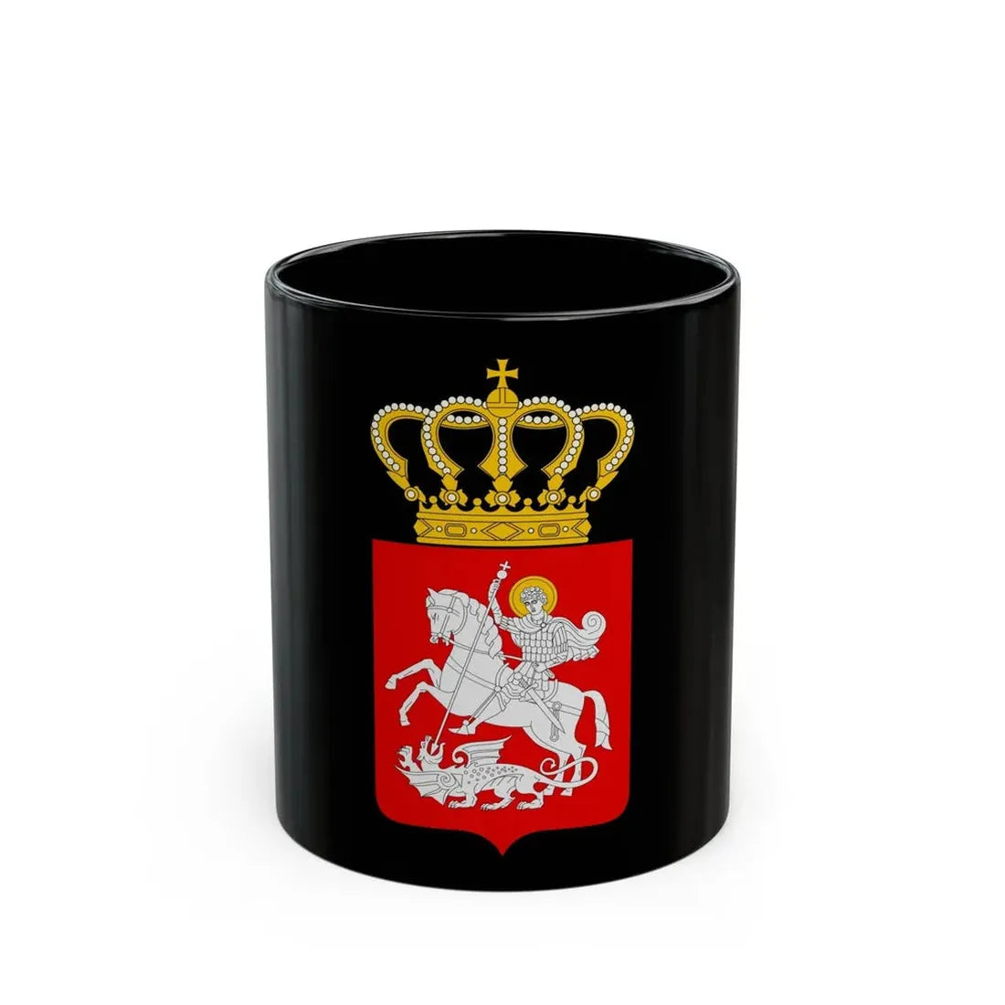 Lesser coat of arms of Georgia - Black Coffee Mug 11oz - Go Mug Yourself