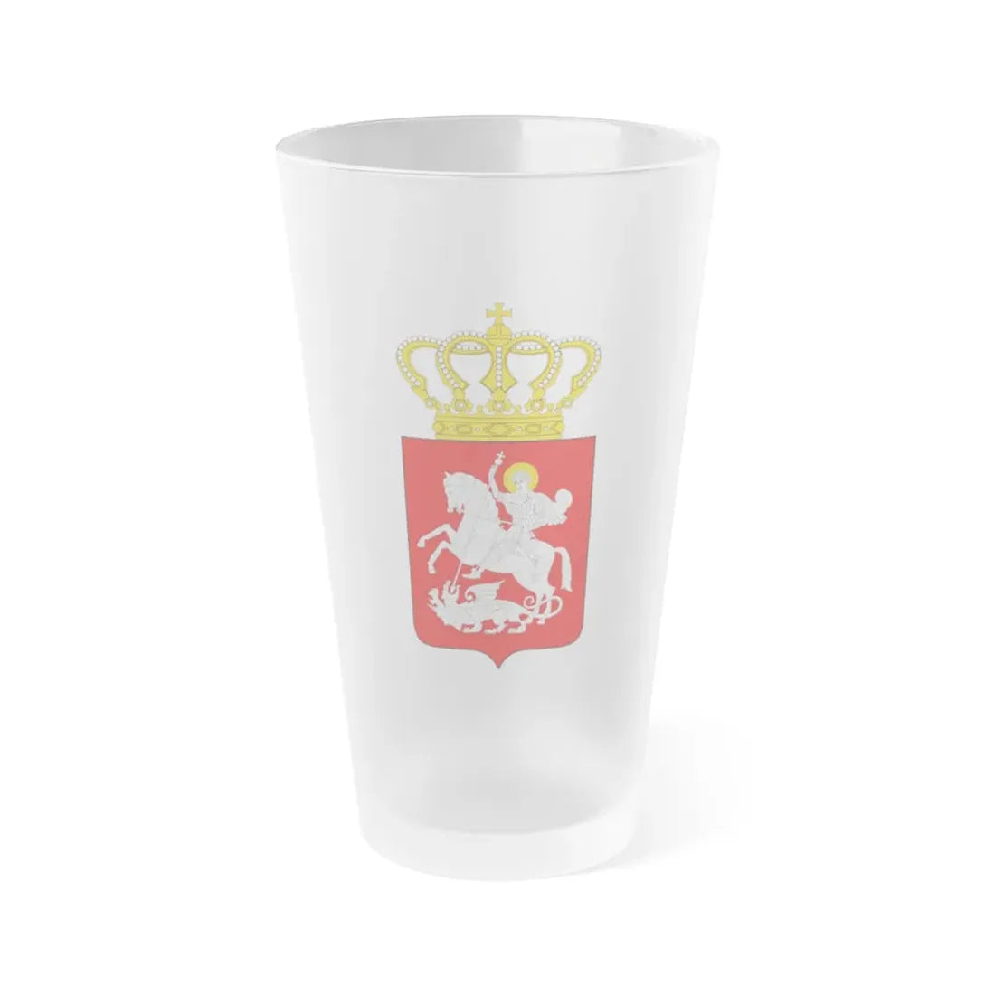 Lesser coat of arms of Georgia - Frosted Pint Glass 16oz Default Title - Go Mug Yourself