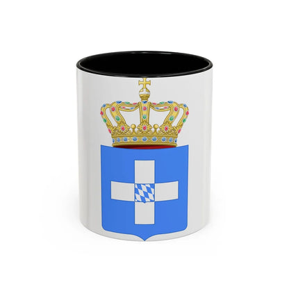 Lesser Coat of Arms of Greece (Wittelsbach) - Accent Coffee Mug 11oz Black - Go Mug Yourself