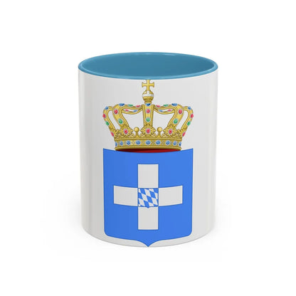 Lesser Coat of Arms of Greece (Wittelsbach) - Accent Coffee Mug 11oz Light Blue - Go Mug Yourself