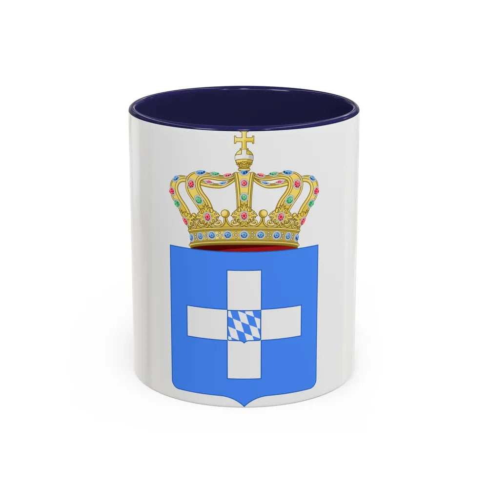 Lesser Coat of Arms of Greece (Wittelsbach) - Accent Coffee Mug 11oz Navy - Go Mug Yourself
