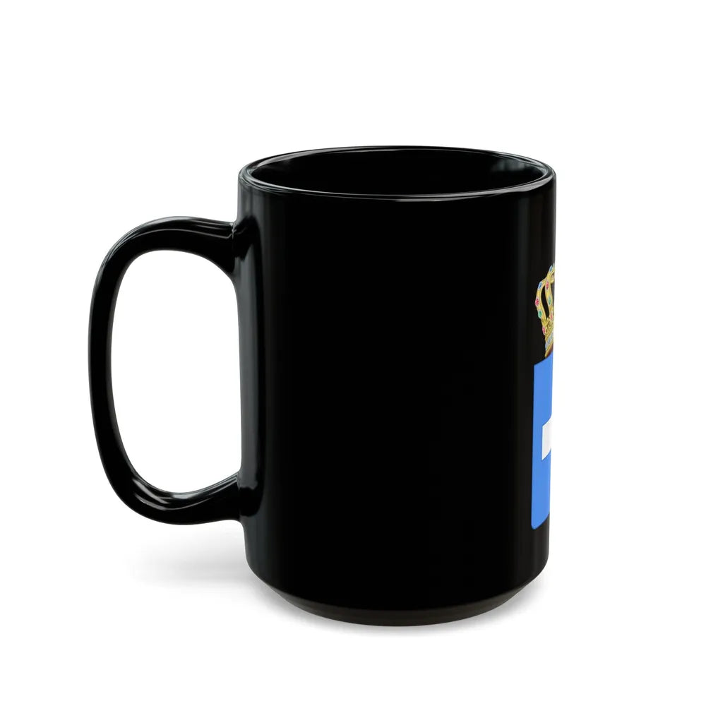 Lesser Coat of Arms of Greece (Wittelsbach) - Black Coffee Mug-Go Mug Yourself