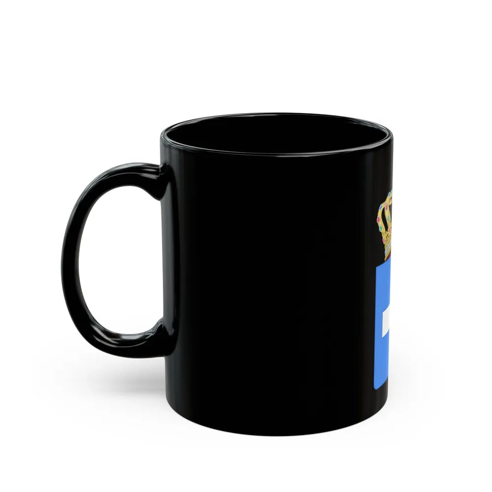 Lesser Coat of Arms of Greece (Wittelsbach) - Black Coffee Mug-Go Mug Yourself