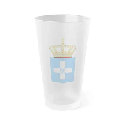 Lesser Coat of Arms of Greece (Wittelsbach) - Frosted Pint Glass 16oz Default Title - Go Mug Yourself