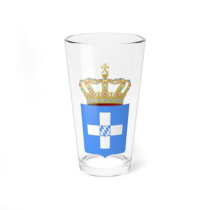 Lesser Coat of Arms of Greece (Wittelsbach) - Pint Glass 16oz-16oz-Go Mug Yourself