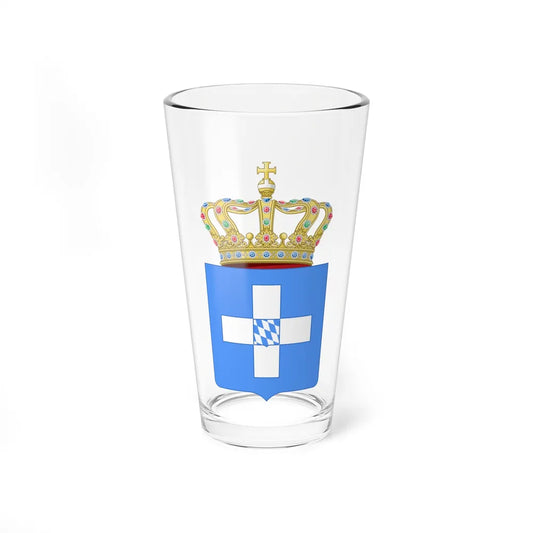 Lesser Coat of Arms of Greece (Wittelsbach) - Pint Glass 16oz-16oz-Go Mug Yourself