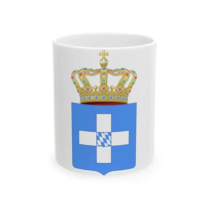 Lesser Coat of Arms of Greece (Wittelsbach) - White Coffee Mug 11oz - Go Mug Yourself