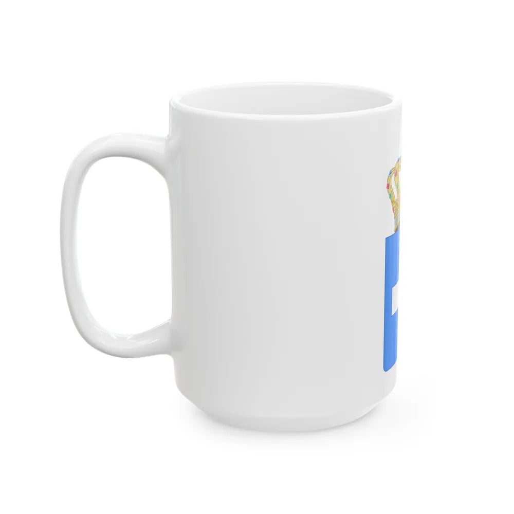 Lesser Coat of Arms of Greece (Wittelsbach) - White Coffee Mug-Go Mug Yourself