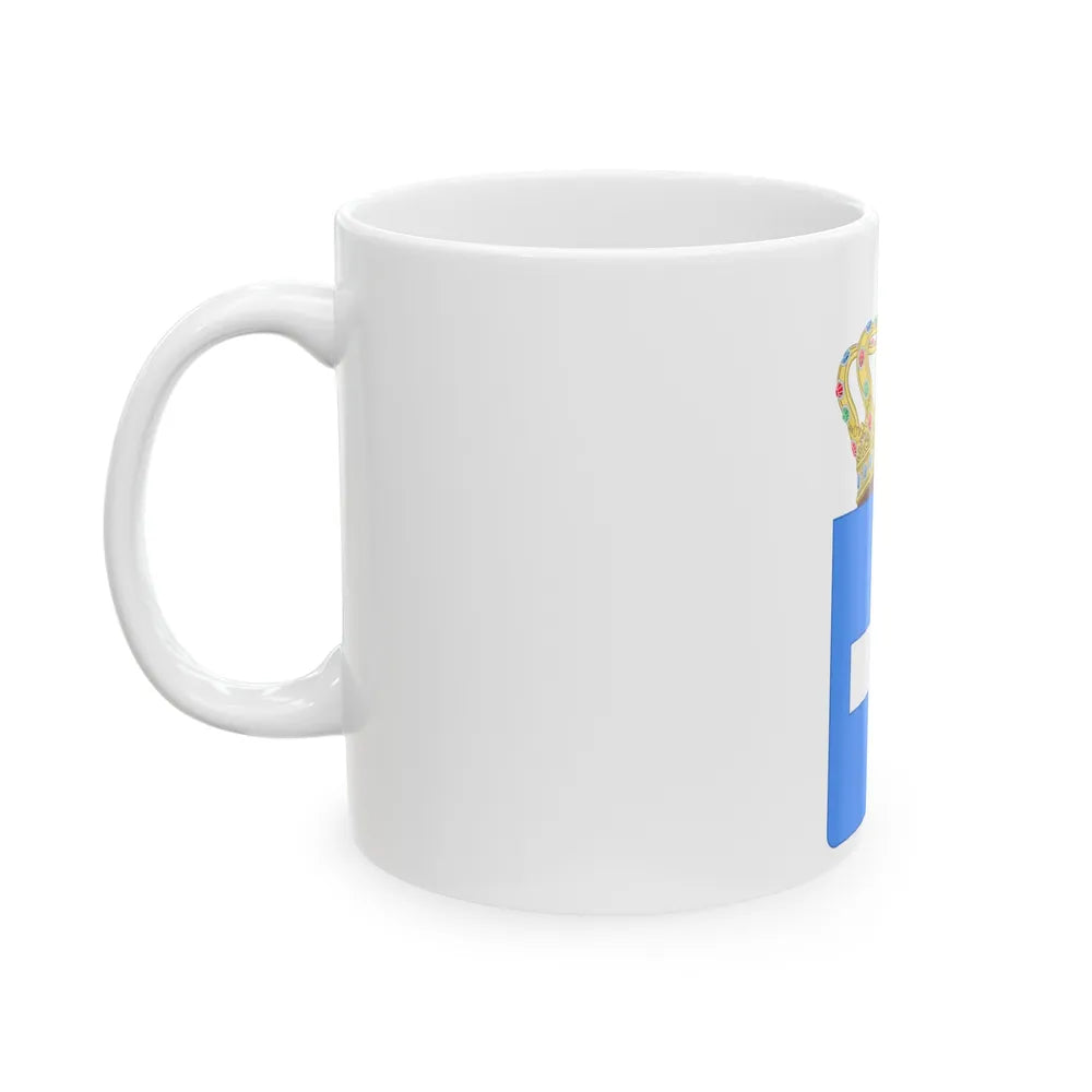 Lesser Coat of Arms of Greece (Wittelsbach) - White Coffee Mug-Go Mug Yourself