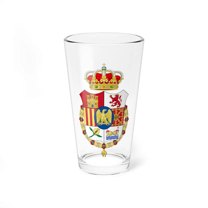 Lesser Coat of Arms of Joseph Bonaparte as King of Spain type 2 (Spain) (Coat of Arms) Pint Glass 16oz 16oz - Go Mug Yourself