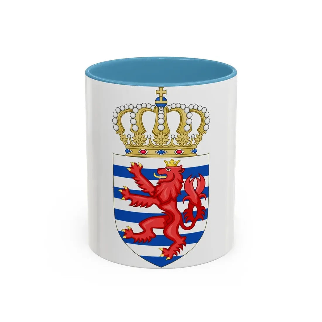 Lesser coat of arms of Luxembourg - Accent Coffee Mug 11oz Light Blue - Go Mug Yourself