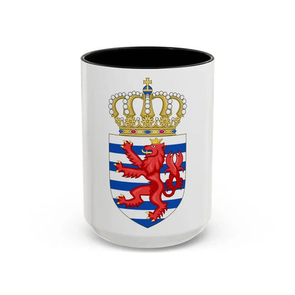 Lesser coat of arms of Luxembourg - Accent Coffee Mug 15oz Black - Go Mug Yourself
