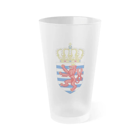 Lesser coat of arms of Luxembourg - Frosted Pint Glass 16oz Default Title - Go Mug Yourself