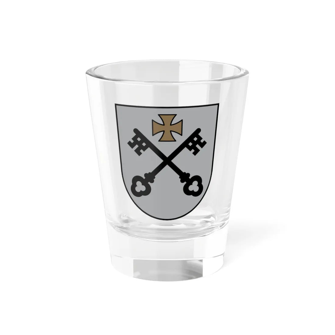 Lesser coat of Arms of Riga - for display (Latvia) (Coat of Arms) Shot Glass 1.5oz 1.5oz - Go Mug Yourself