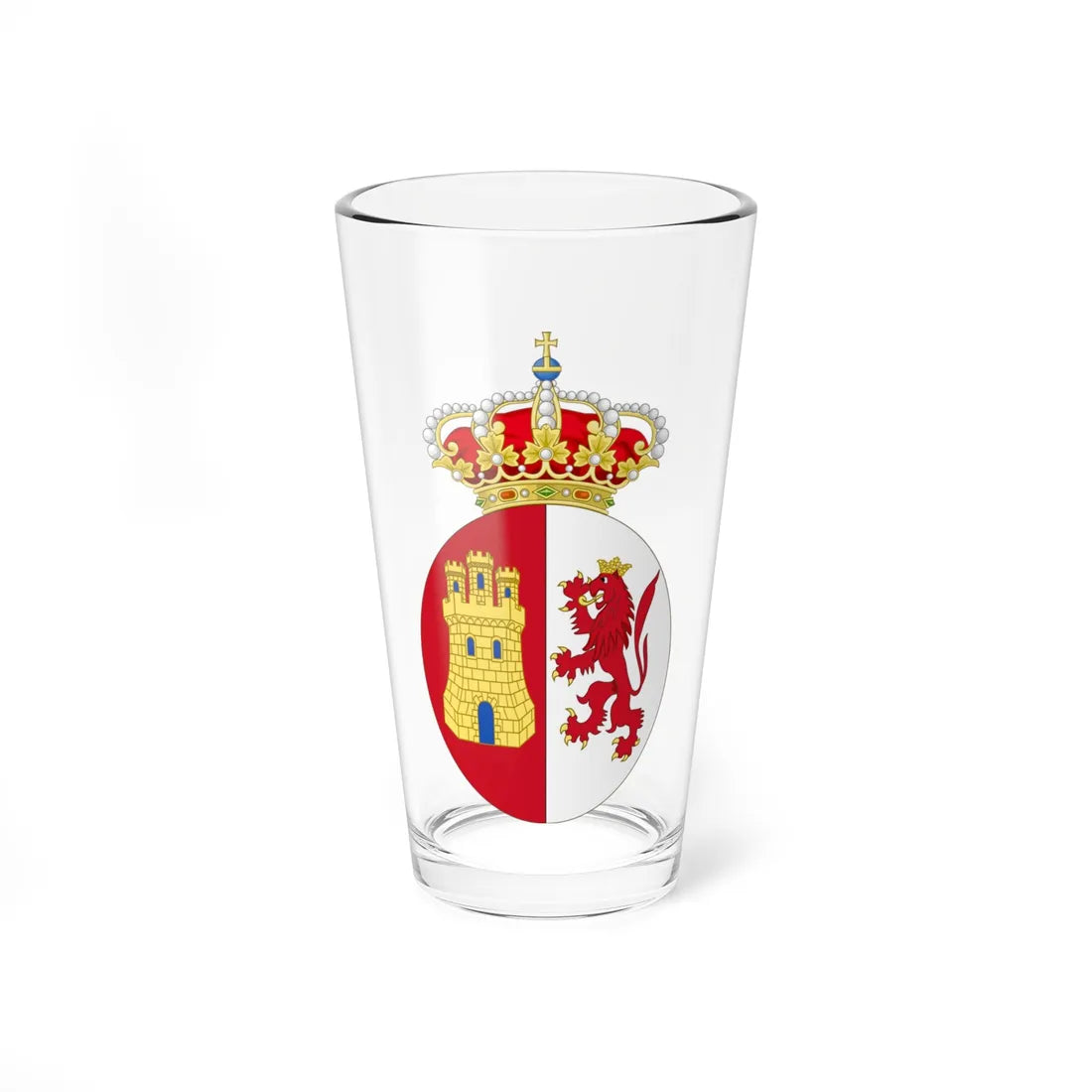 Lesser Coat of arms of Spain 1785-1873 and 1875-1931-Version of the Flag (Spain) (Coat of Arms) Pint Glass 16oz 16oz - Go Mug Yourself