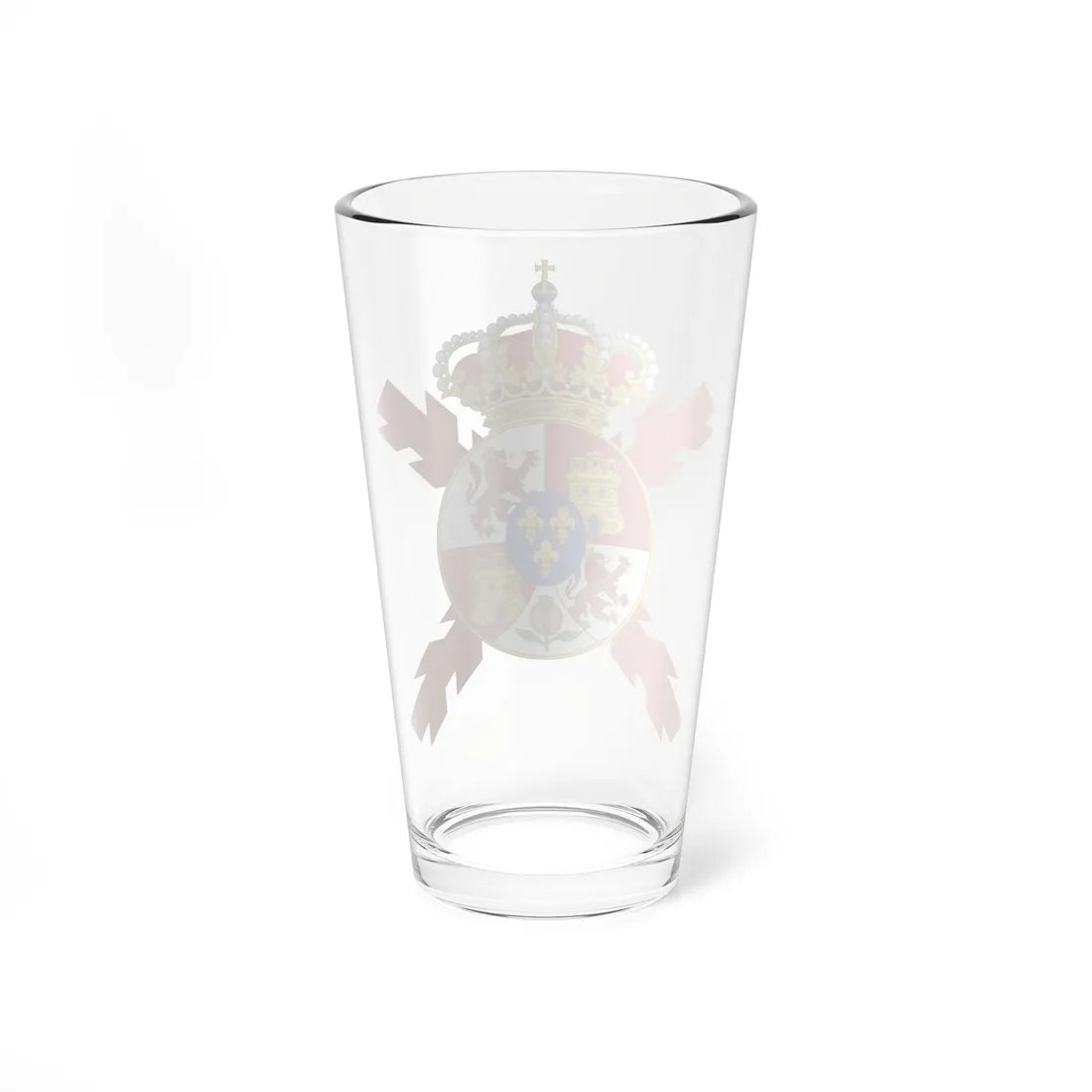 Lesser Coat of arms of Spain 1843-1868 and 1874-1931-Version of the Colours (Spain) (Coat of Arms) Pint Glass 16oz - Go Mug Yourself