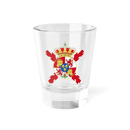 Lesser Coat of arms of Spain 1843-1868 and 1874-1931-Version of the Colours (Spain) (Coat of Arms) Shot Glass 1.5oz 1.5oz - Go Mug Yourself