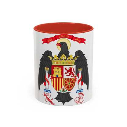 Lesser Coat of Arms of Spain (1977-1981) - Accent Coffee Mug 11oz Red - Go Mug Yourself