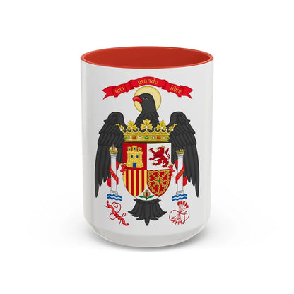 Lesser Coat of Arms of Spain (1977-1981) - Accent Coffee Mug 15oz Red - Go Mug Yourself