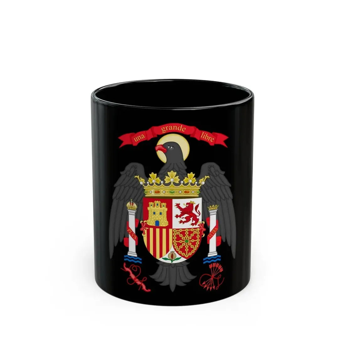 Lesser Coat of Arms of Spain (1977-1981) - Black Coffee Mug 11oz - Go Mug Yourself