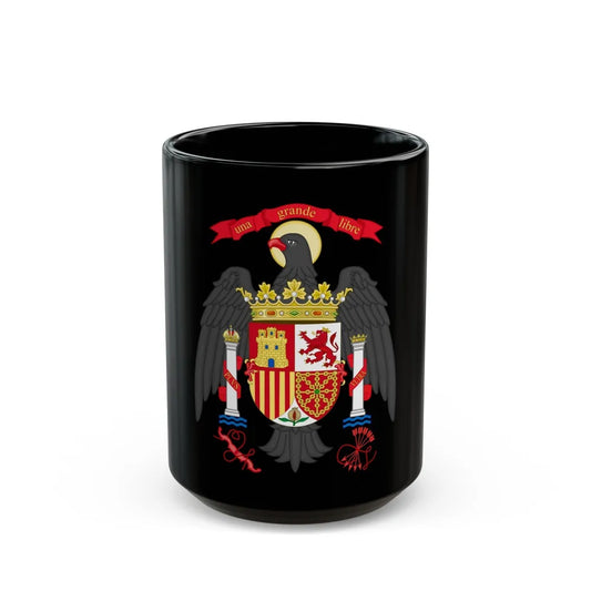 Lesser Coat of Arms of Spain (1977-1981) - Black Coffee Mug-15oz-Go Mug Yourself