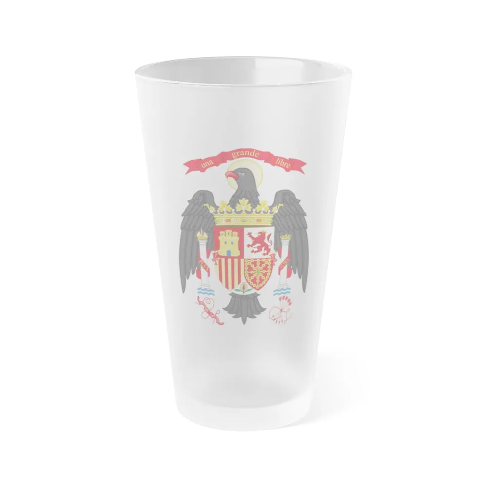 Lesser Coat of Arms of Spain (1977-1981) - Frosted Pint Glass 16oz-16oz-Frosted-Go Mug Yourself