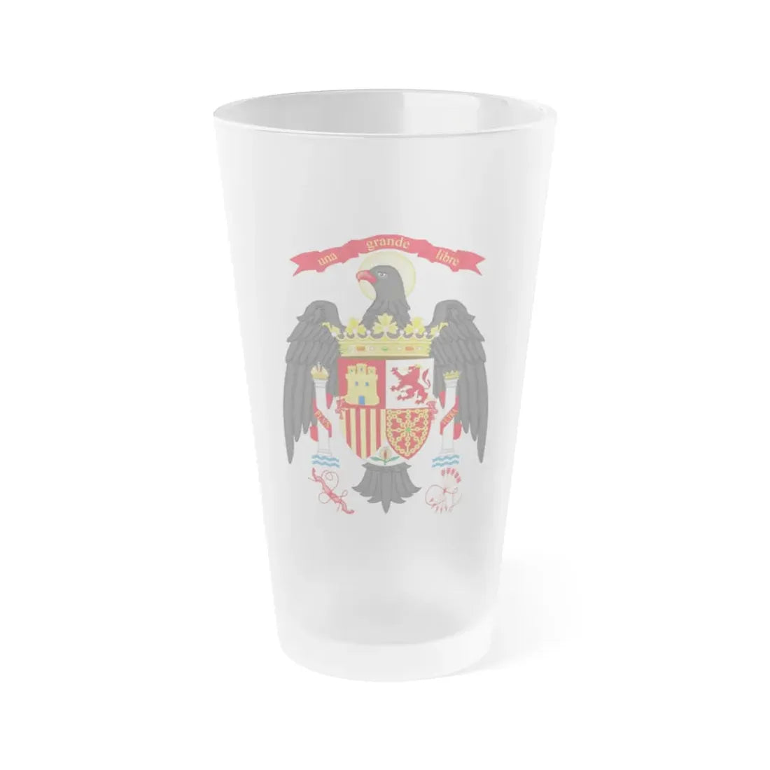 Lesser Coat of Arms of Spain (1977-1981) - Frosted Pint Glass 16oz 16oz Frosted - Go Mug Yourself