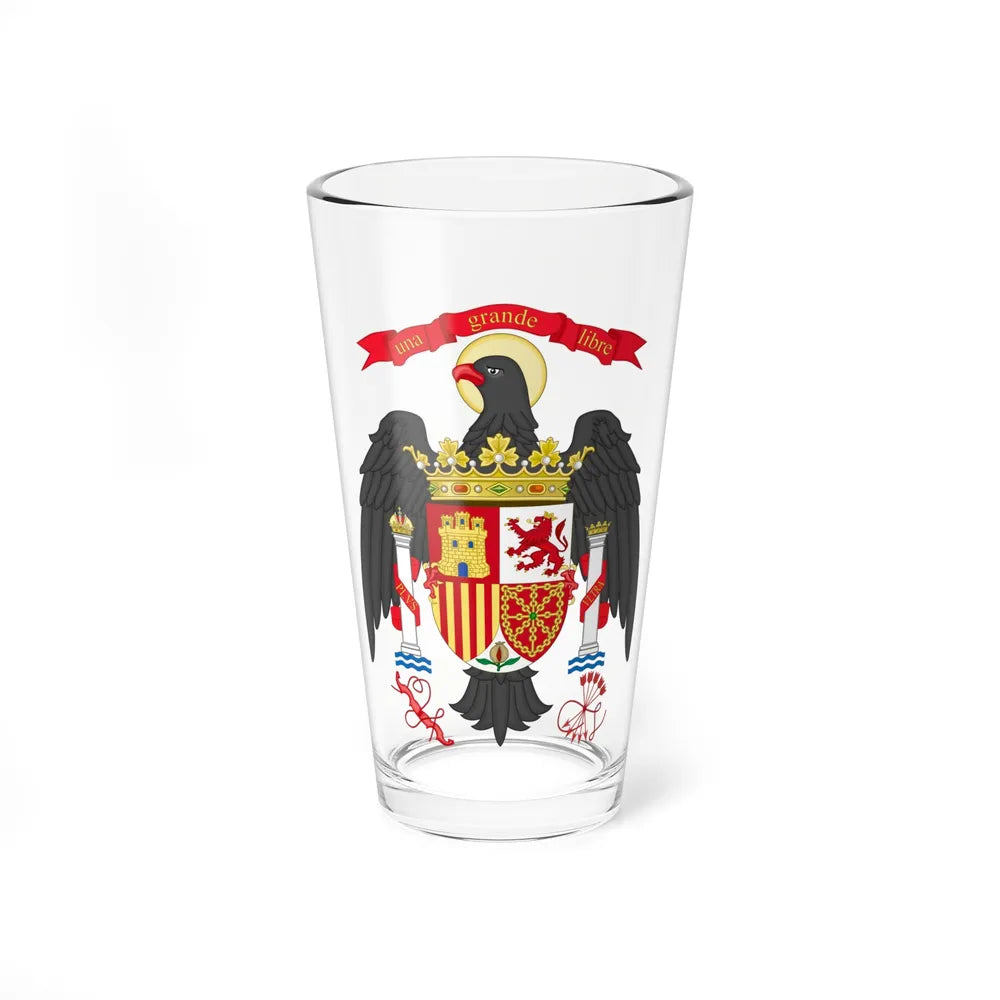 Lesser Coat of Arms of Spain (1977-1981) - Pint Glass 16oz-16oz-Go Mug Yourself