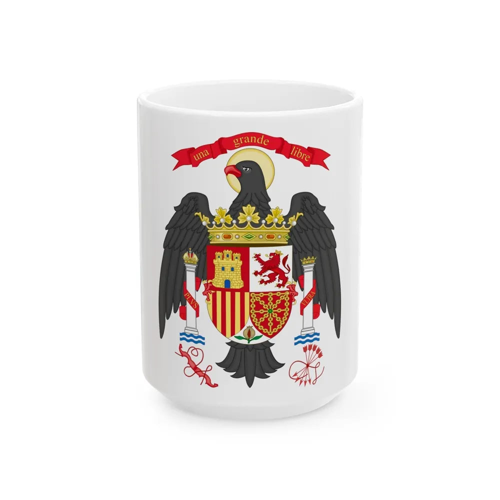 Lesser Coat of Arms of Spain (1977-1981) - White Coffee Mug-15oz-Go Mug Yourself