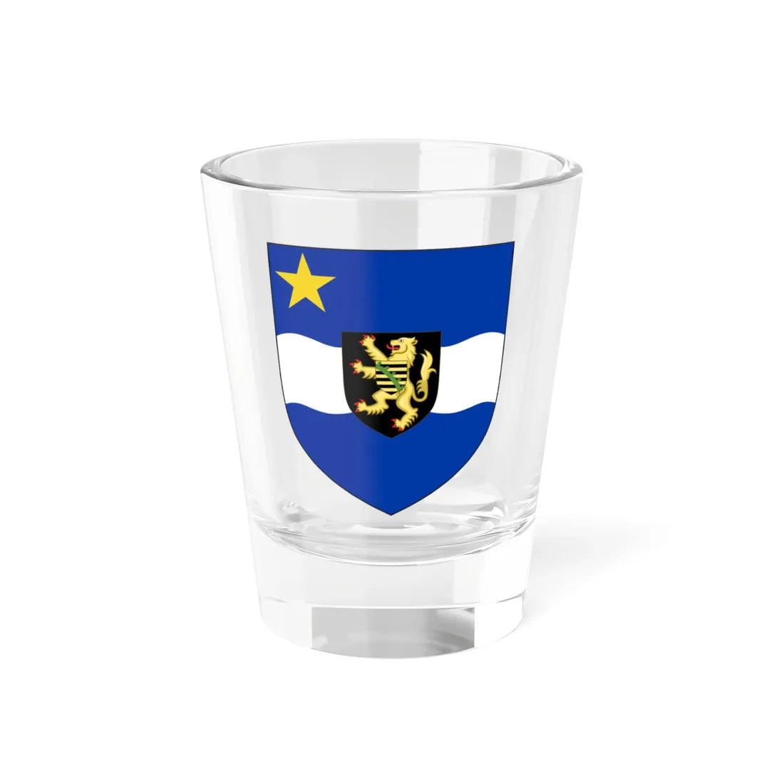 Lesser Coat of Arms of the Belgian Congo (Congo) (Coat of Arms) Shot Glass 1.5oz 1.5oz - Go Mug Yourself