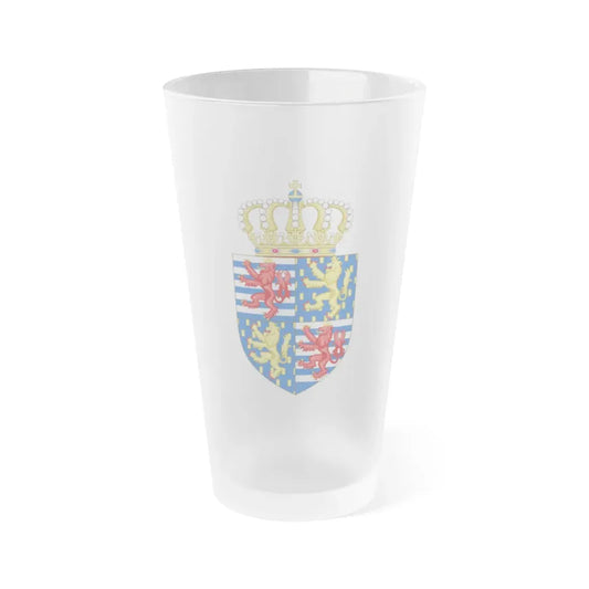 Lesser coat of arms of the Grand Duke of Luxembourg (2000) - Frosted Pint Glass 16oz 16oz Frosted - Go Mug Yourself