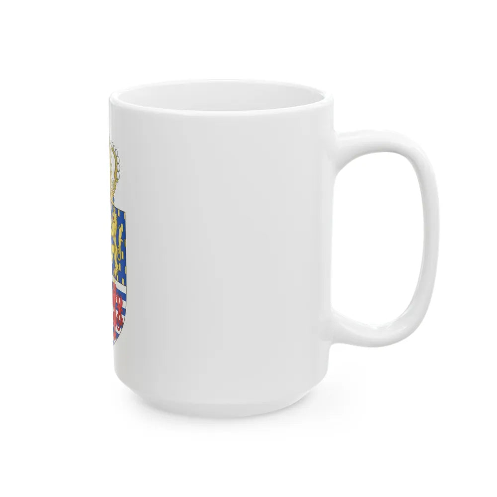 Lesser coat of arms of the Grand Duke of Luxembourg (2000) - White Coffee Mug-Go Mug Yourself