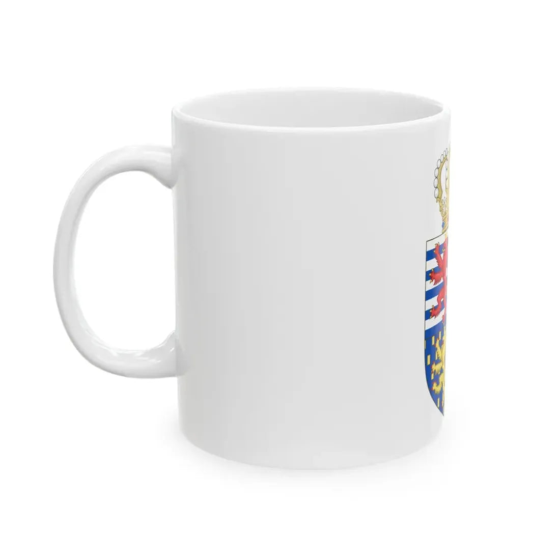 Lesser coat of arms of the Grand Duke of Luxembourg (2000) - White Coffee Mug - Go Mug Yourself