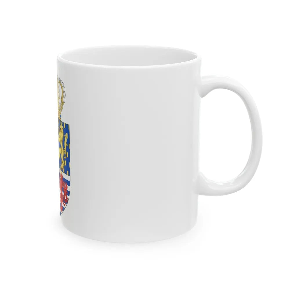 Lesser coat of arms of the Grand Duke of Luxembourg (2000) - White Coffee Mug-Go Mug Yourself