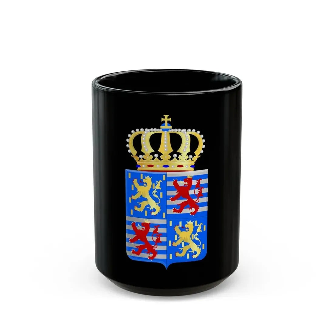 Lesser coat of arms of the Grand Dukes of Luxembourg prior to 2000 - Black Coffee Mug 15oz - Go Mug Yourself