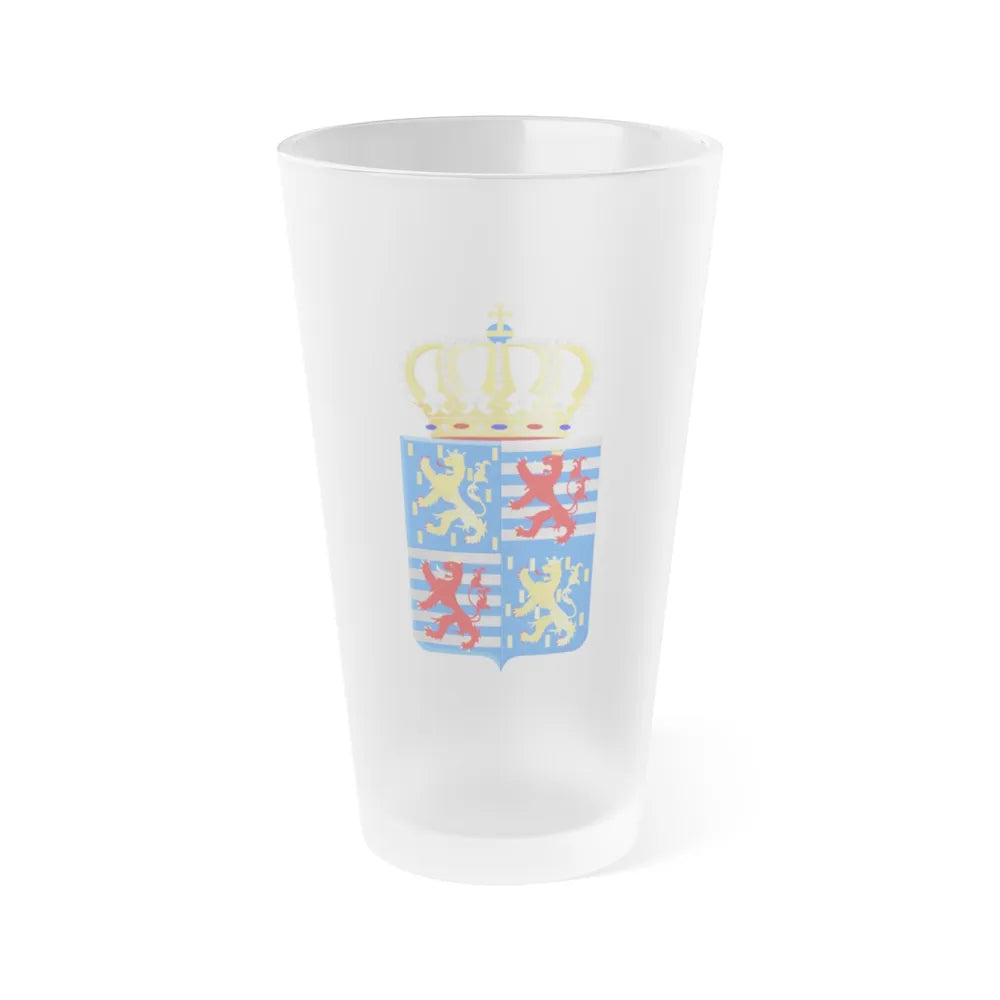 Lesser coat of arms of the Grand Dukes of Luxembourg prior to 2000 - Frosted Pint Glass 16oz-16oz-Frosted-Go Mug Yourself