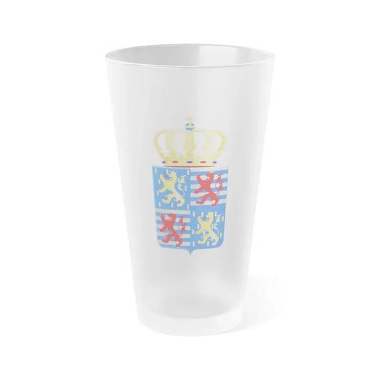 Lesser coat of arms of the Grand Dukes of Luxembourg prior to 2000 - Frosted Pint Glass 16oz 16oz Frosted - Go Mug Yourself